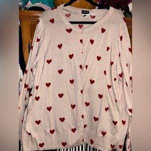 Torrid heart cardigan size 3